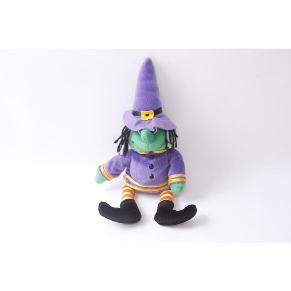Halloween, Witch, Stuffins, 12x8", Violet Hat, Plush, Soft, Toy, Figure, Vintage - Picture 1 of 6